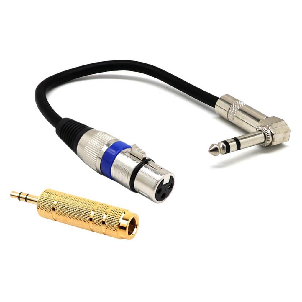6.35 Mm Male to XLR Audio Female + 3.5 Mm Male to