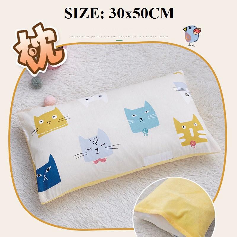 2 Mặt Gối Cho Trẻ Tập Đi Trẻ Em Hoạt Hình Hoa Văn Gối Bé Trai Bé Gái Ngủ Đầu Đệm Bộ Chăn Ga Gối Cổ Bảo Vệ gối