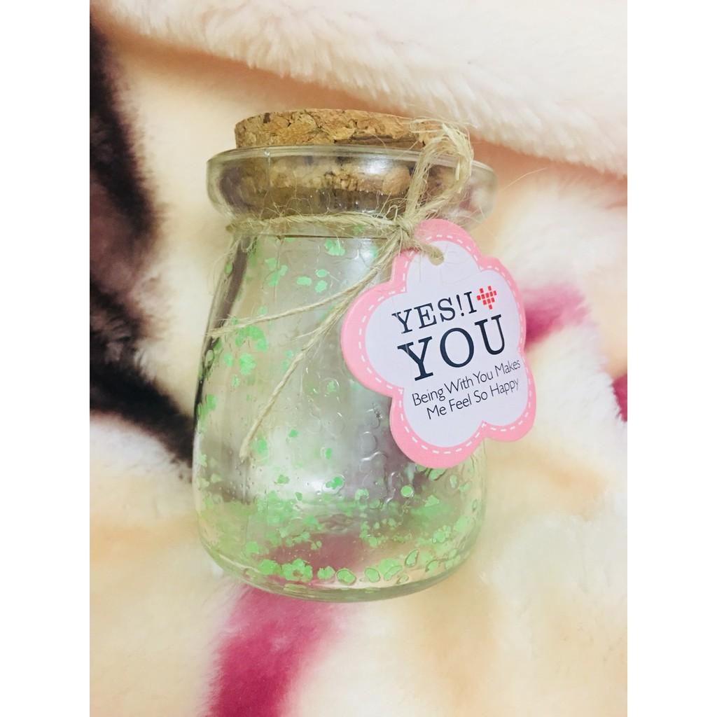 Lọ ước THỦY TINH Phát Sáng Dạ Quang-h19148_T -shop SLIMEMOCHISQUISHY