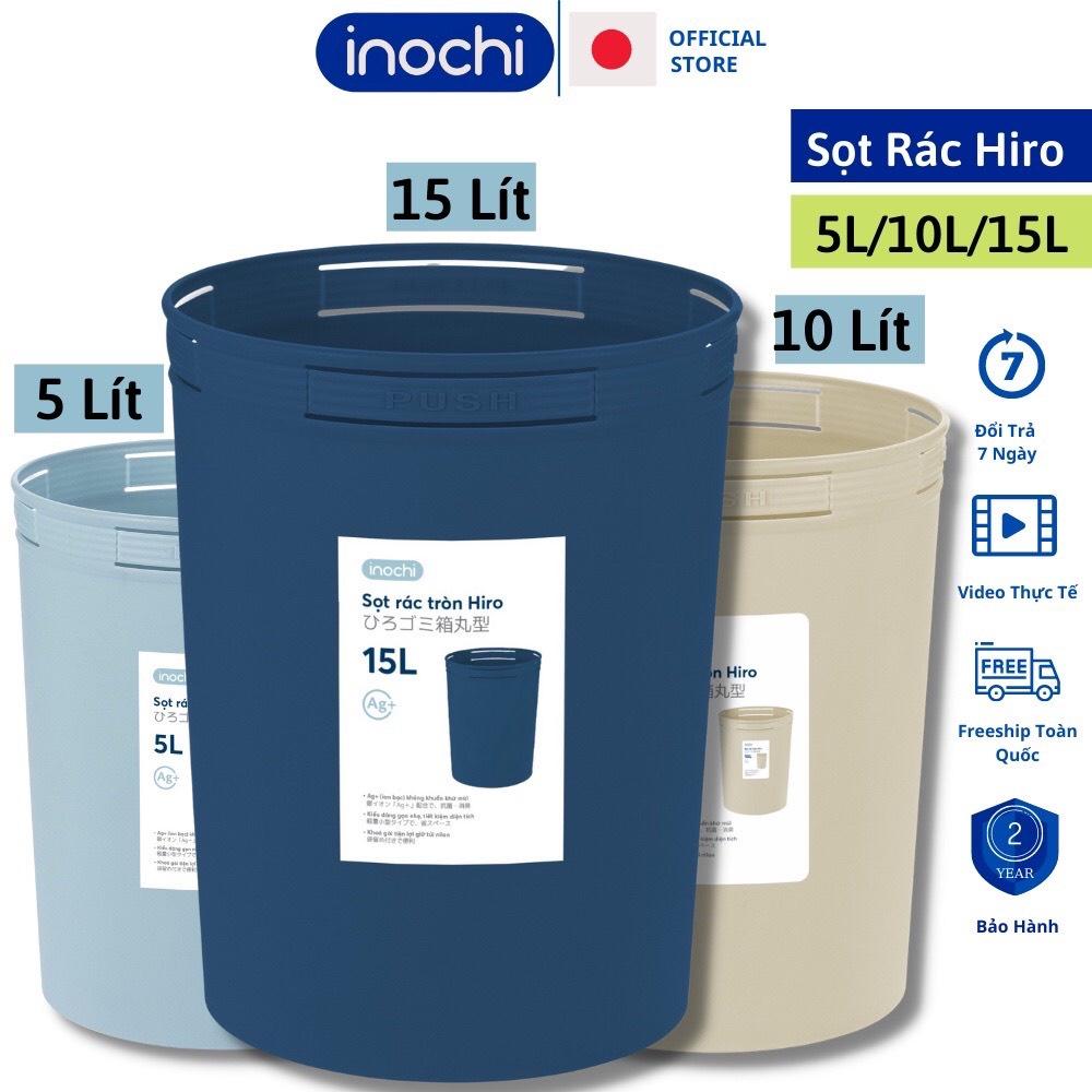 Sọt rác Nhựa Tròn Inochi 5/10/15 Lít Màu Rất Đẹp Làm thùng rác Văn Phòng Khách Sạn SR05L ( Màu ngẫu nhiên