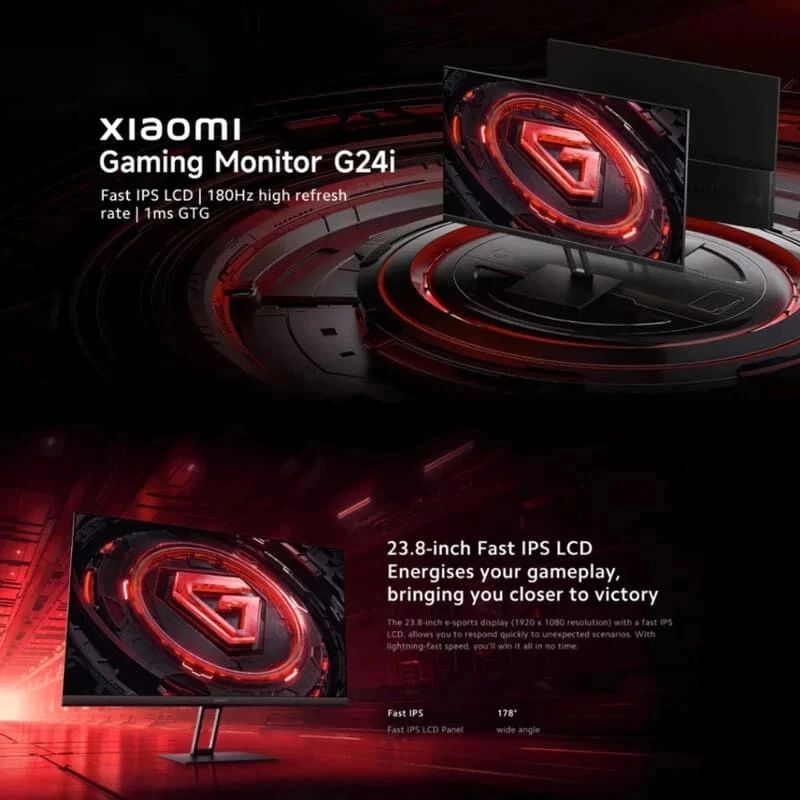 Màn hình Xiaomi Gaming G24i (ELA5625EU) (23.8&quot; FHD/ IPS/ 180Hz/1ms/FreeSync/HDMI) - GiaPhucStore | Hàng Chính Hãng