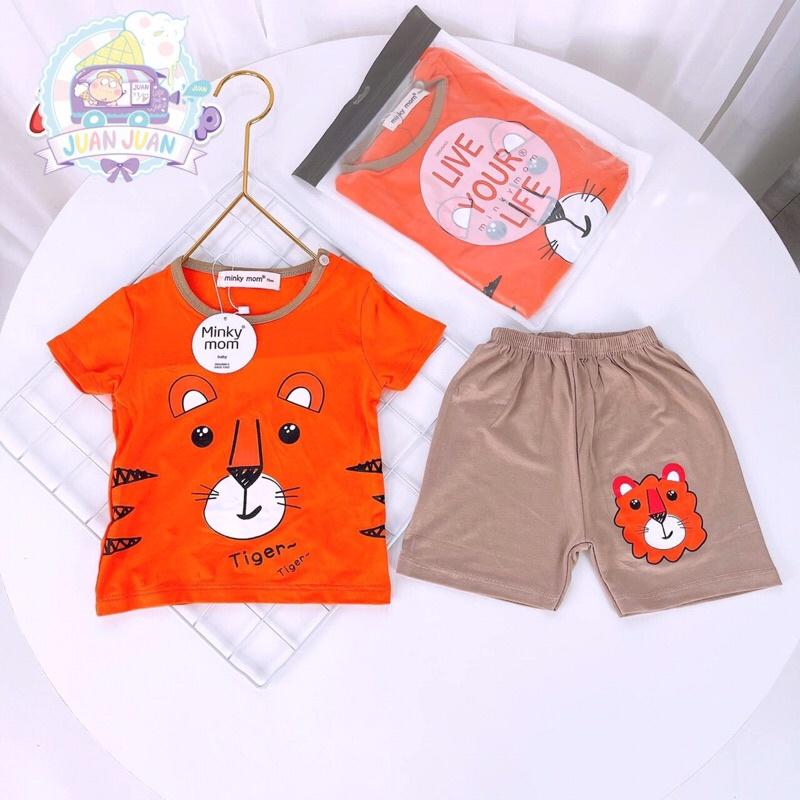 Đồ Bộ Bé Trai, Bé Gái Minky Mom Vải Thun Lạnh, Bộ Cộc Tay Cho Bé Mặc Nhà, Bộ Quần Áo Trẻ Em Dễ Thương Mùa Hè