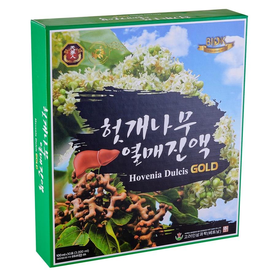 Nước uống Hovenia Dulcis Gold Bổ Gan, Mát Gan (100 ml x 30 gói)