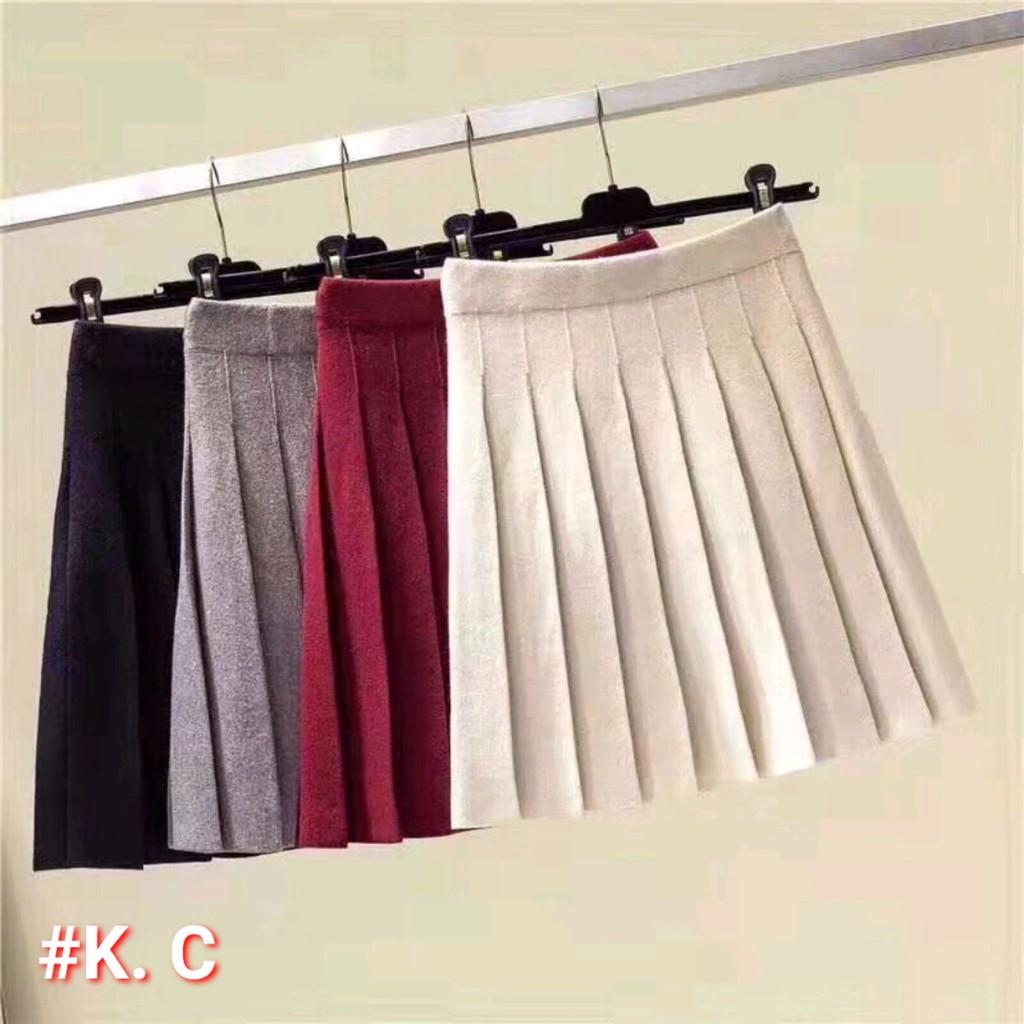 Chân váy len xếp ly QC Neww hot hit