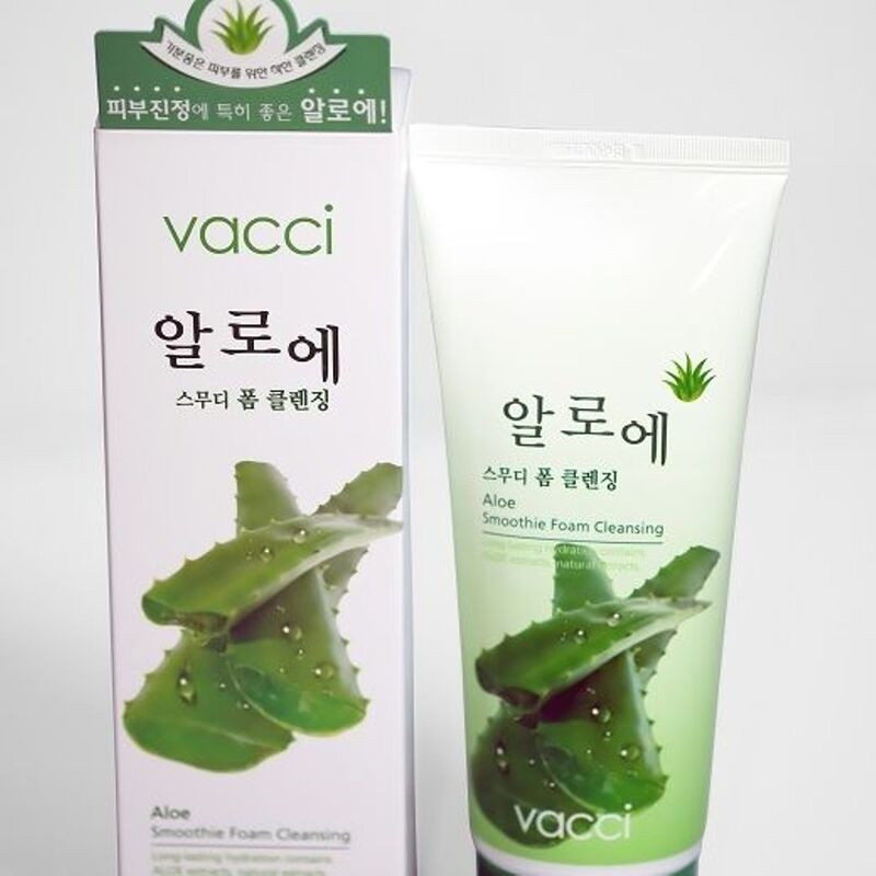 VACCI - SỮA RỬA MẶT TINH CHẤT LÔ HỘI - ALOE SMOOTHIE FOAM CLEANSING(180ML)