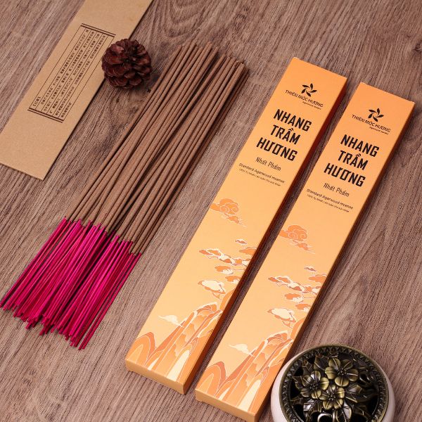 Nhang trầm hương tự nhiên Thiên Mộc Hương- Trầm Hương 12 năm, 30cm, Ít Khói, Thơm Nhẹ, Dễ Chịu, Không kích mũi