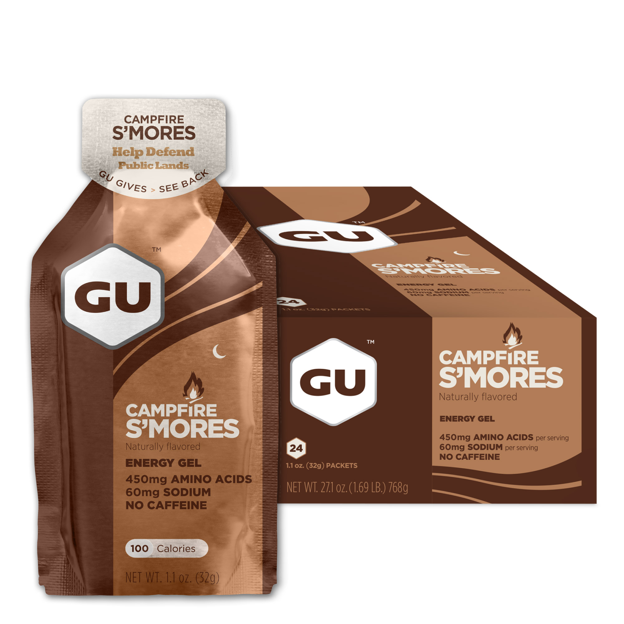 Gel Năng Lượng GU Energy Vị Campfire S'mores (24 Gói / Hộp)