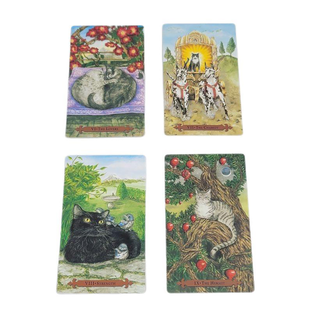 [Size Gốc] Bộ Bài Mystical Cats Tarot 78 Lá Bài 7x12 Cm Tặng Đá Thanh Tẩy