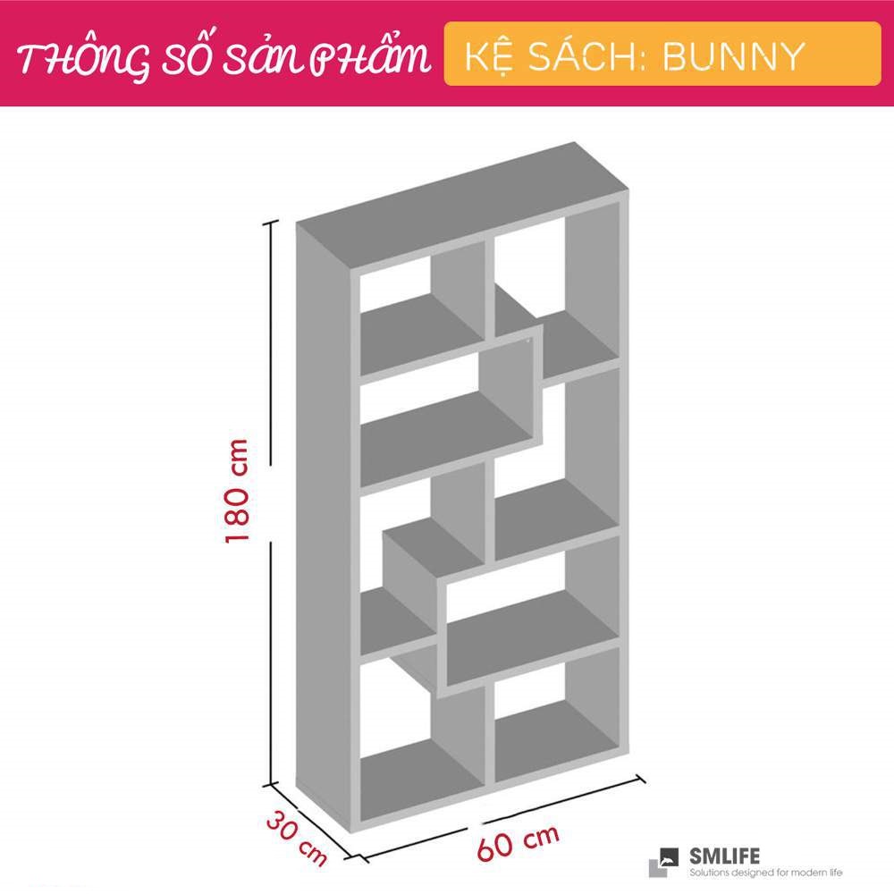 Giá sách gỗ đẹp phong cách hiện đại SMLIFE Bunny