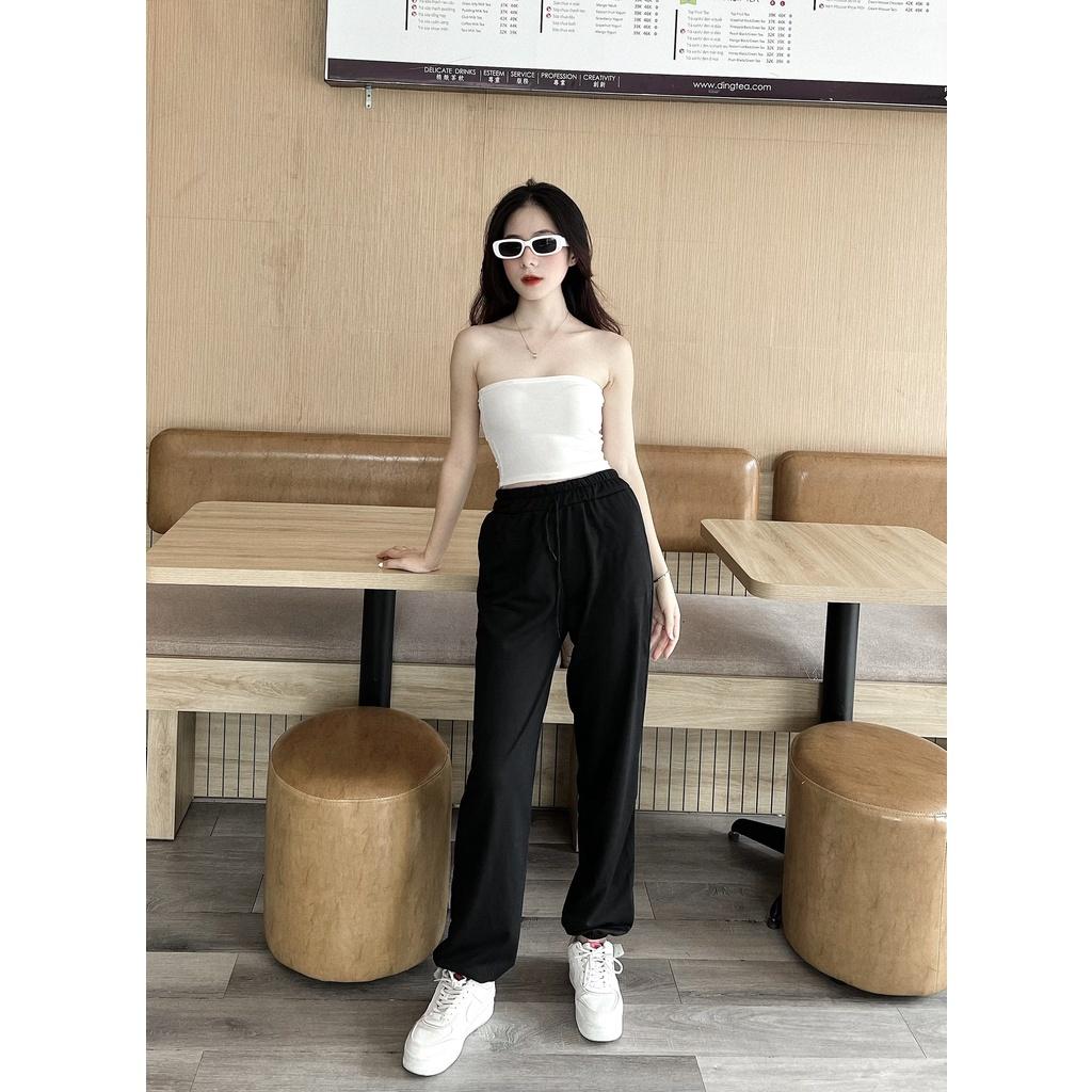 Quần jogger nữ ,quần jogger unisex thể thao,form rộng chất len tổ ong dày dặn, bo gấu, basic phong cách QN003