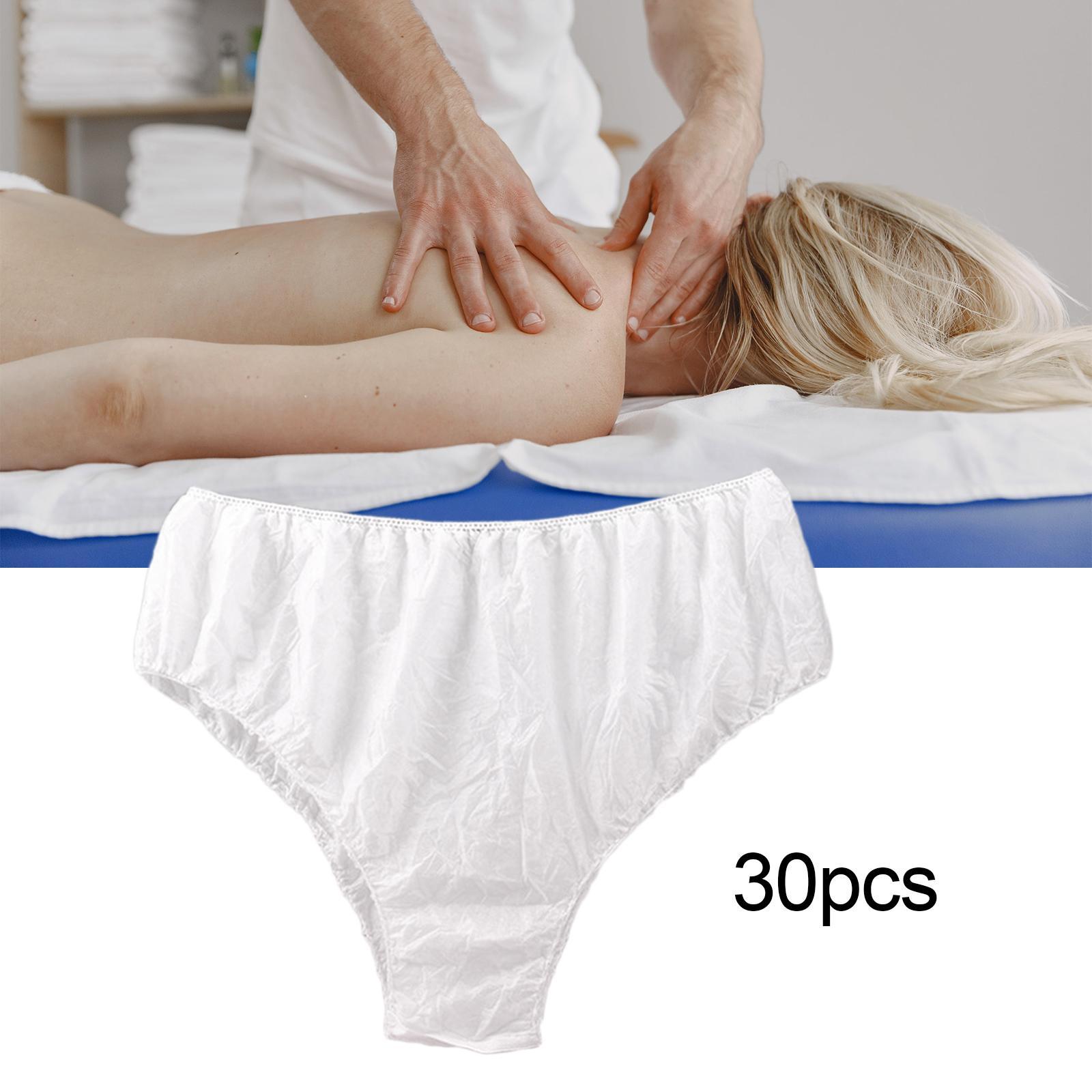 30x Disposable Underwear Panties Handy Elastic Waistband for Hotel Travel