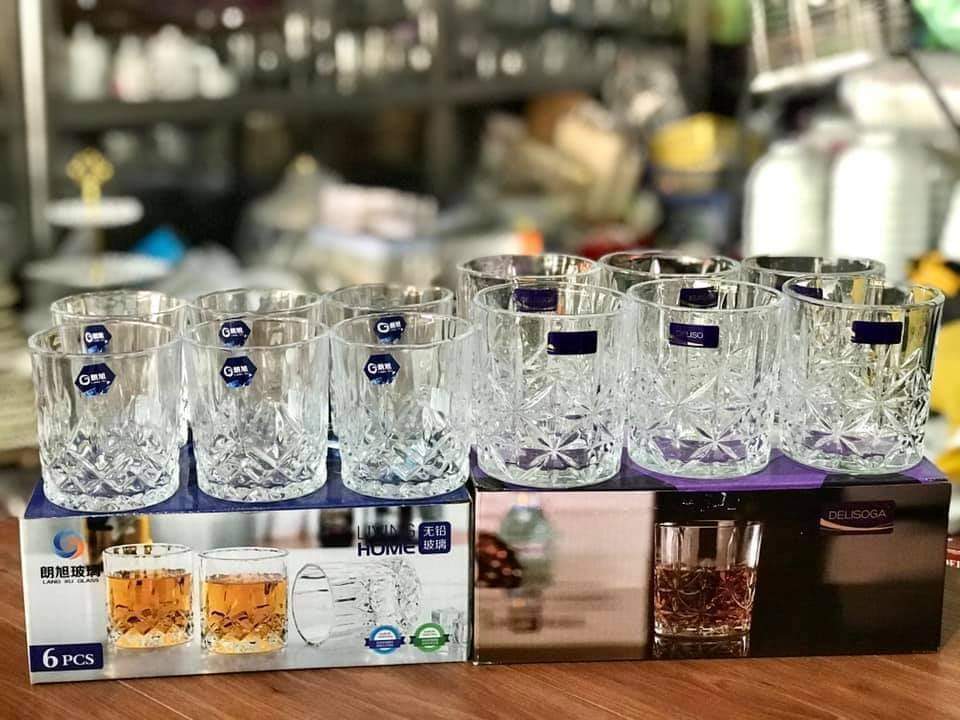 Bộ 6 ly, cốc thủy tinh uống siêu đẹp