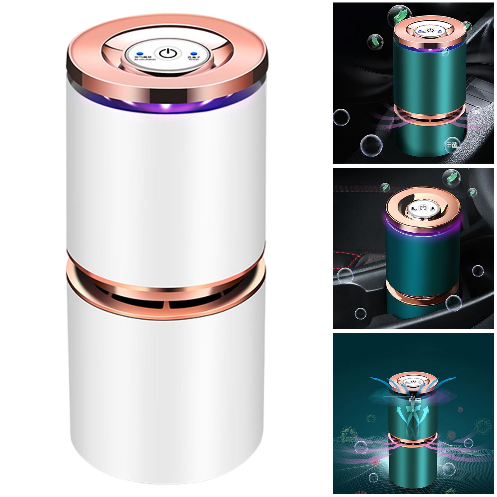 Car Air Purifier Quiet USB Room Home Air Cleaner for Smoke Pet Odors Removes Dust