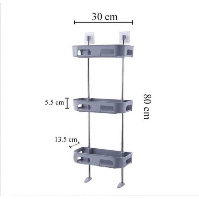 Kệ Nhà Tắm - Kệ Nhà Vệ Sinh Toilet-Kệ Để Bồn Cầu 3Tầng-Kệ Để Đồ Sau Toilet-Nhà Tắm 3 Tầng<3