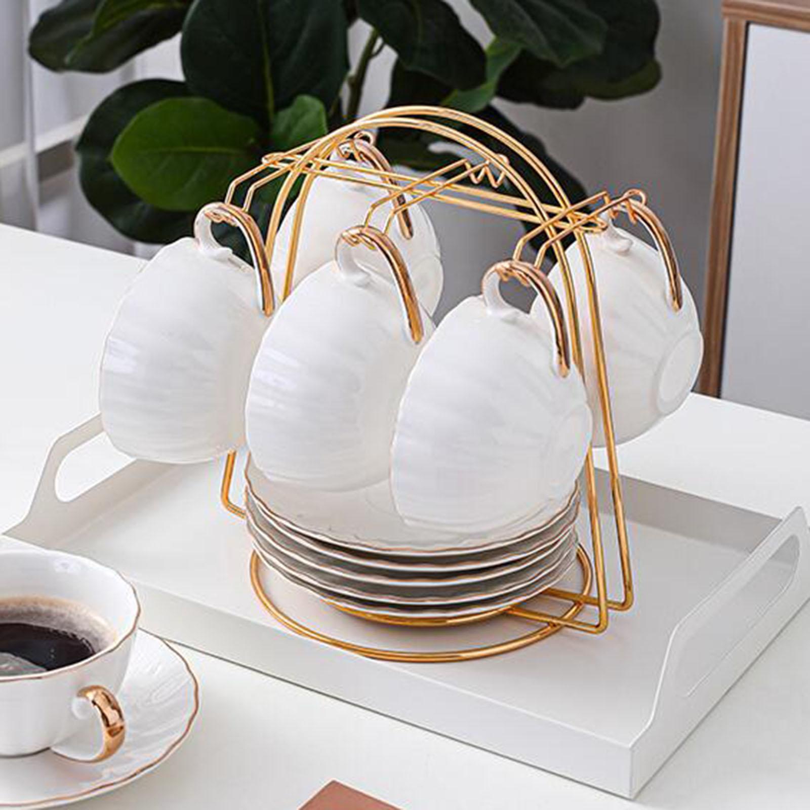 2Pcs Home Cup Stand Dryer Rack Coffee Mug Hanger Holder Storage