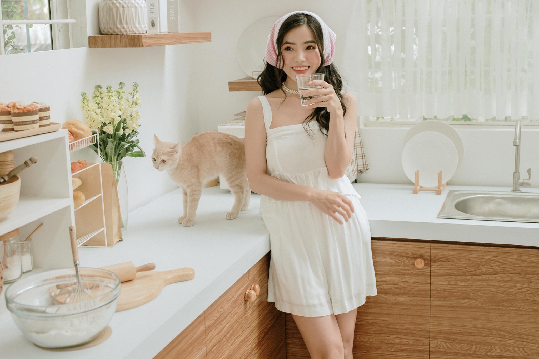 Set đồ mặc nhà cotton linen kiểu Hàn Quốc Lovely Set