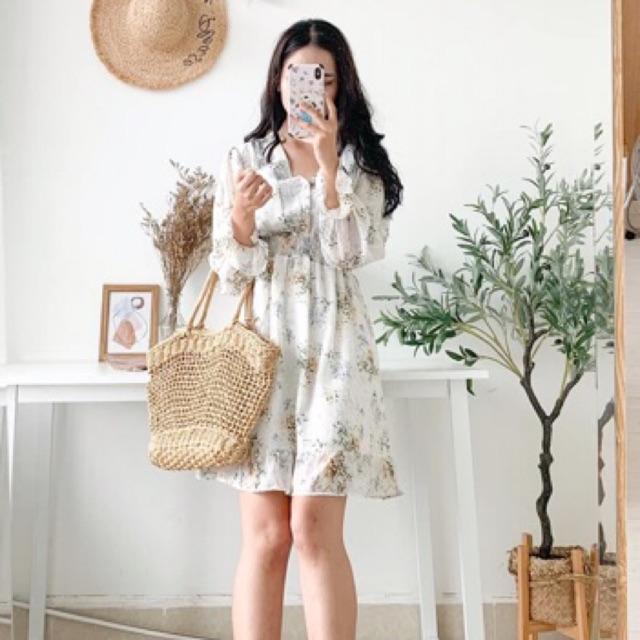 ️ VÁY HOA NHÍ CHUN EO DÀI TAY HÀN QUỐC ️