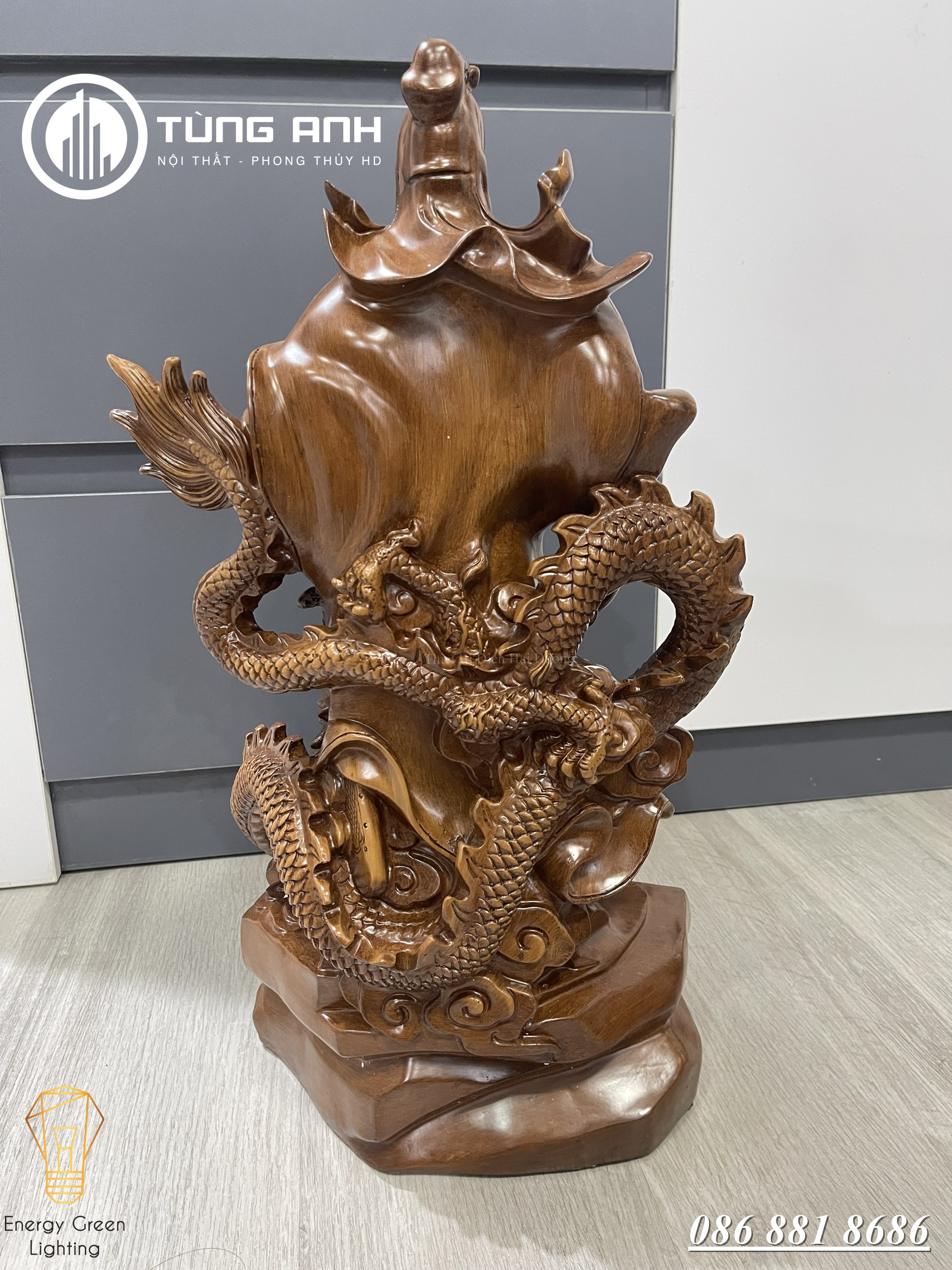 Tượng Quan Công Hàng Long Tay Cầm Thanh Long Yển Nguyệt Bảo Đao PT-22 - Mang Lại Sự May Mắn ,Tài Lộc,Bình An - Cao 60cm - Có Video