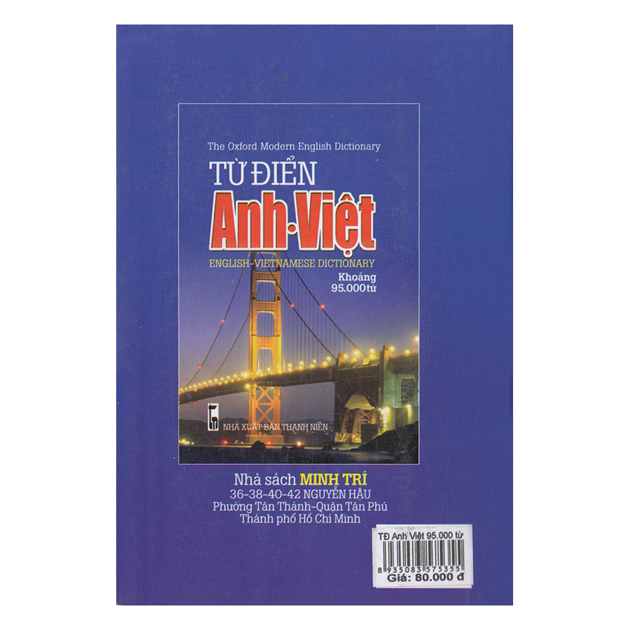 Từ Điển Anh - Việt (Khoảng 95.000 Từ)