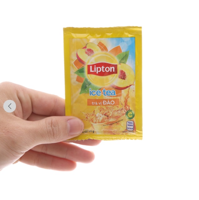 Hộp 16 Gói Trà Hòa Tan Lipton Ice Tea Đào 14g/gói