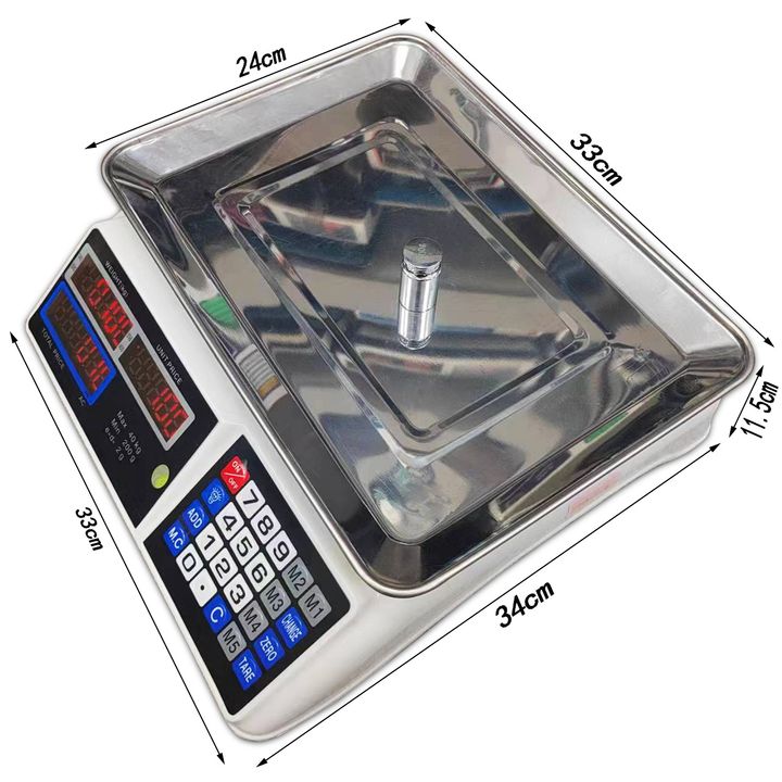 Cân điện tử tính tiền 40kg để bàn, màn hình led - Hàng chính hãng