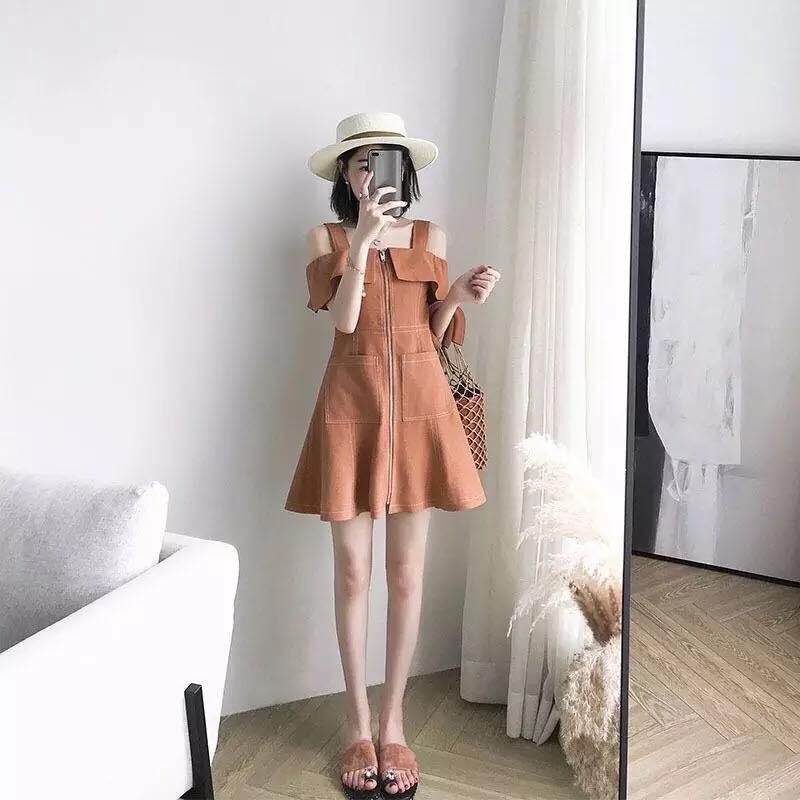 Đầm trễ vai nữ hai dây dễ thương