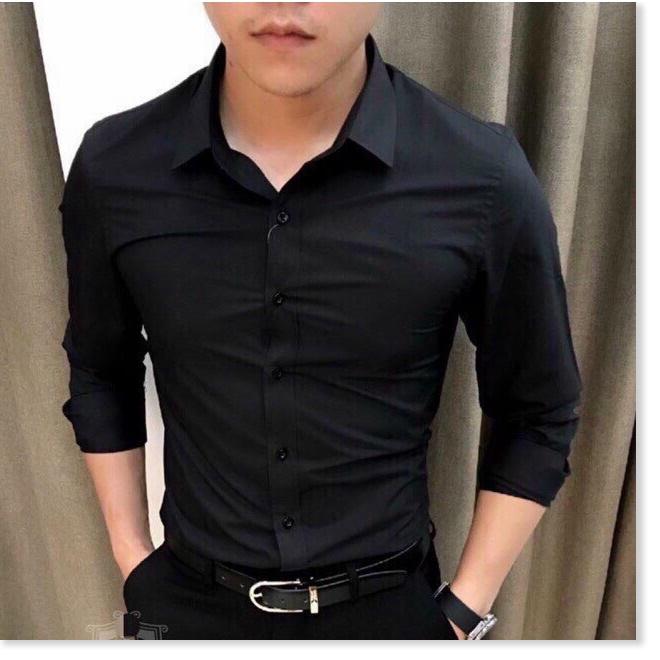 Áo sơ mi trơn dài tay cực phong cách đậm chất nam giới KHANH AN