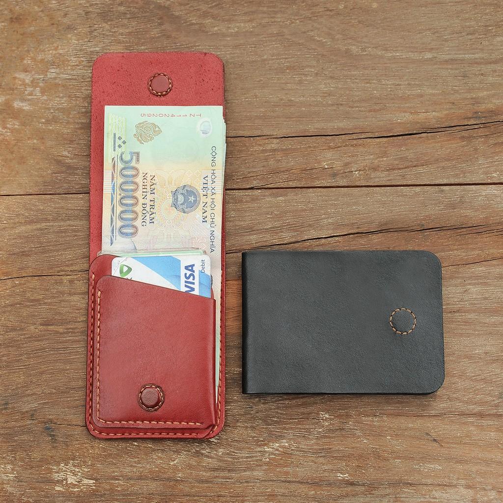 Ví nam mini thủ công-Da bò nhập khẩu - Đồ da Handmade -  DT704