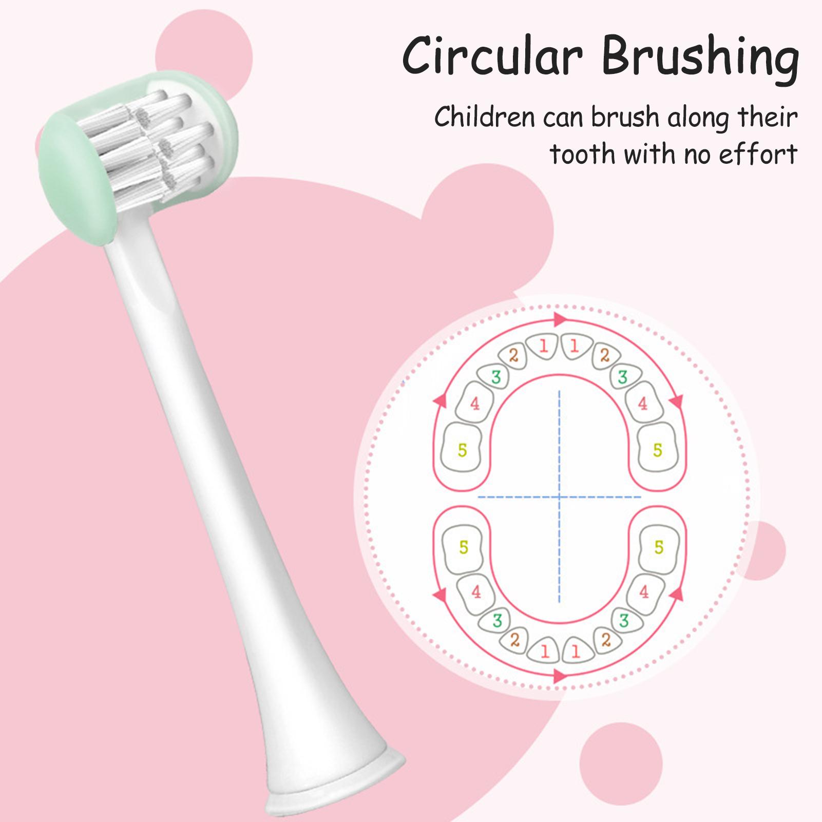 Đầu bàn chải thay thế cho bàn chải đánh răng điện, 3D dành cho trẻ em