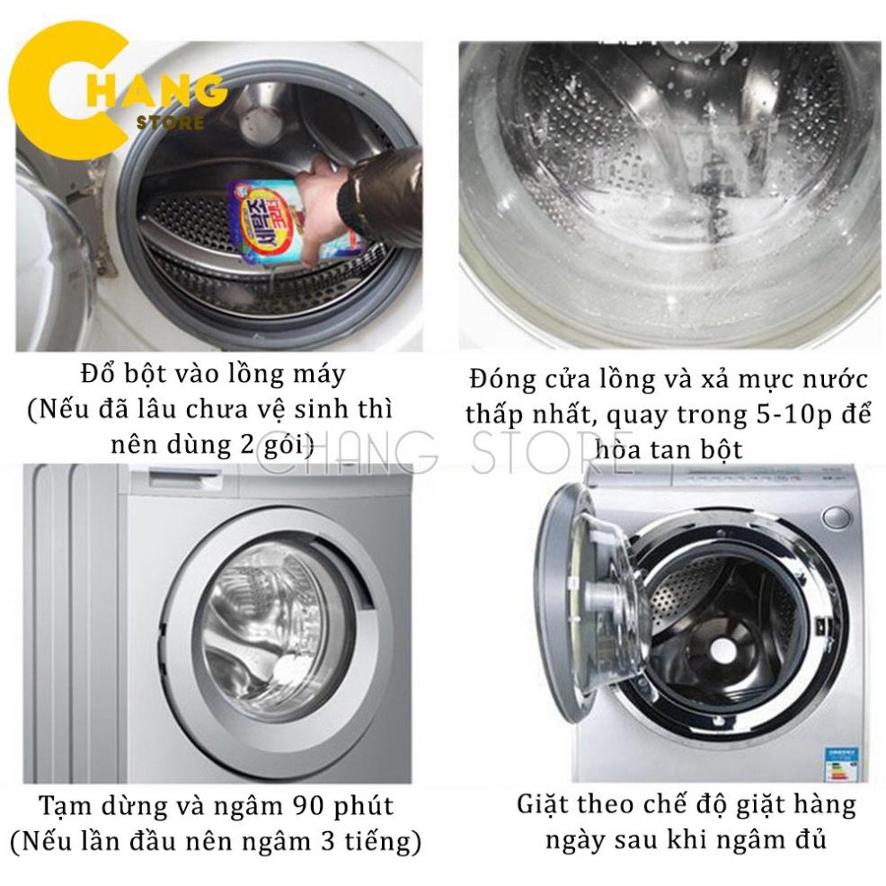 Vệ Sinh Máy Giặt, Bột Tẩy Lồng Máy Giặt Hàn Quốc Gói 450G - Siêu Tiện Dụng Dành Cho Máy Giặt