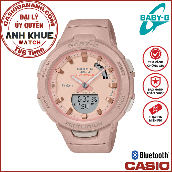 Đồng hồ nữ dây nhựa Casio Baby-G chính hãng BSA-B100CS-4ADR (41mm)