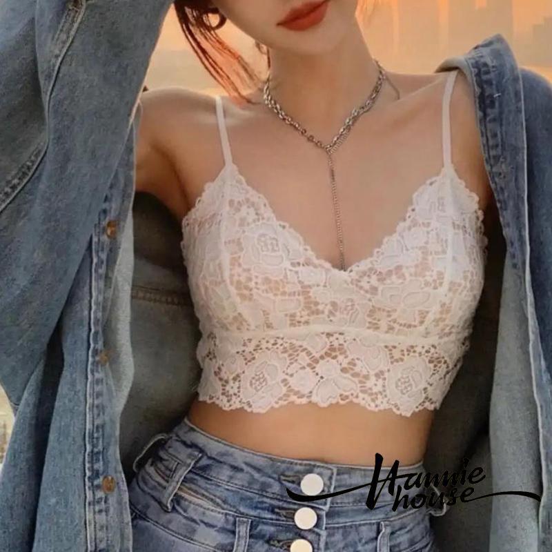 A10 Áo Bra Ren Bralette KATHY BRA Hai Dây Có Mút Ngực Không Gọng Kiểu Dáng Croptop Ren mềm Mịn Dễ Mix Đồ