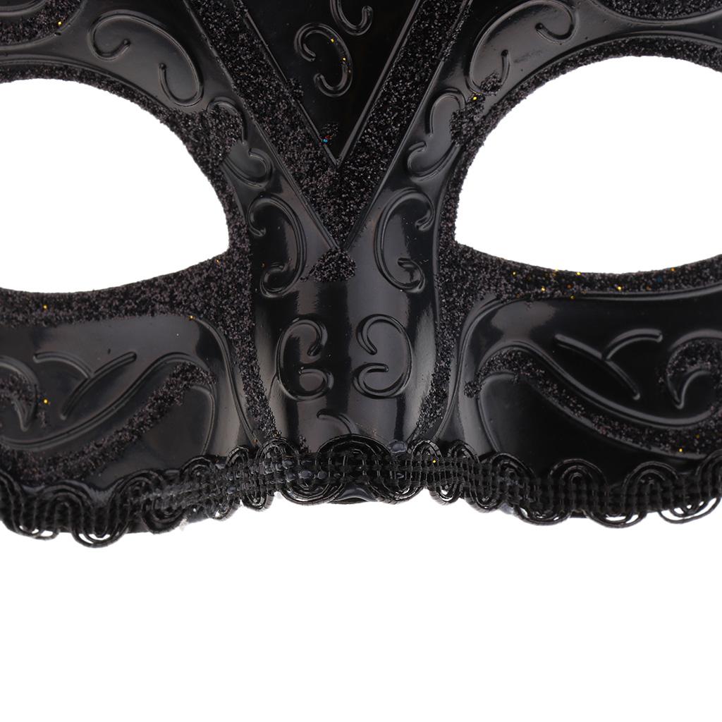 4 Pieces Women Mens Masquerade Ball Mask Venetian Party Eye Mask Black