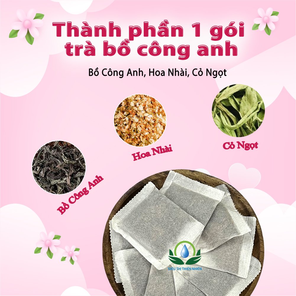 Hình ảnh Trà Bồ Công Anh hộp 30 Túi Lọc x 3Gram của Siêu Thị Thiên Nhiên giúp tiêu hóa tốt, lợi tiểu