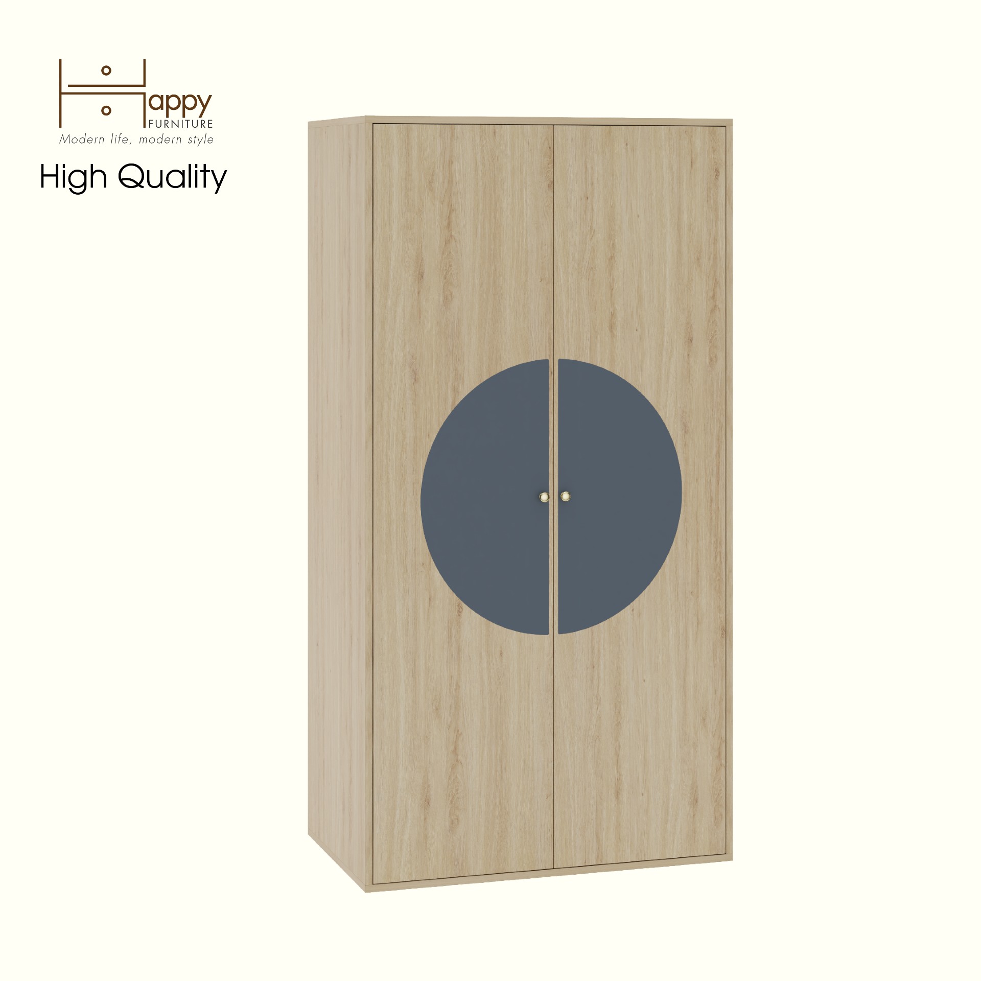 [Happy Home Furniture] BANA, Tủ quần áo 2 cửa mở, 90cm x 56cm x 176cm ( DxRxC), TCM_128