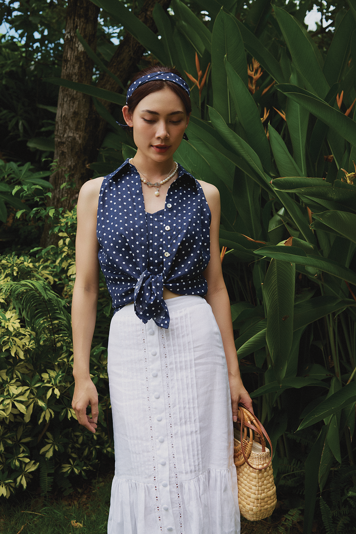 Áo Sơ Mi Halter Linen Hải Tinh TOP159 thời trang thiết kế Hity