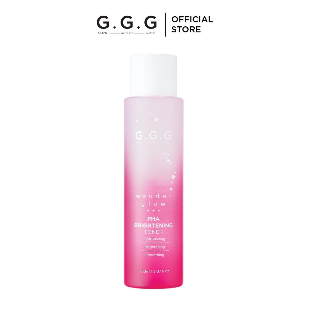 Toner Cấp ẩm Tẩy tế bào chết dịu nhẹ GGG Wonder Glow PHA Brightening 150ml