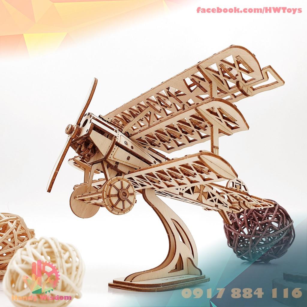 Mô hình lắp ghép gỗ Rolife - Máy bay - Robotime Airplane TG301