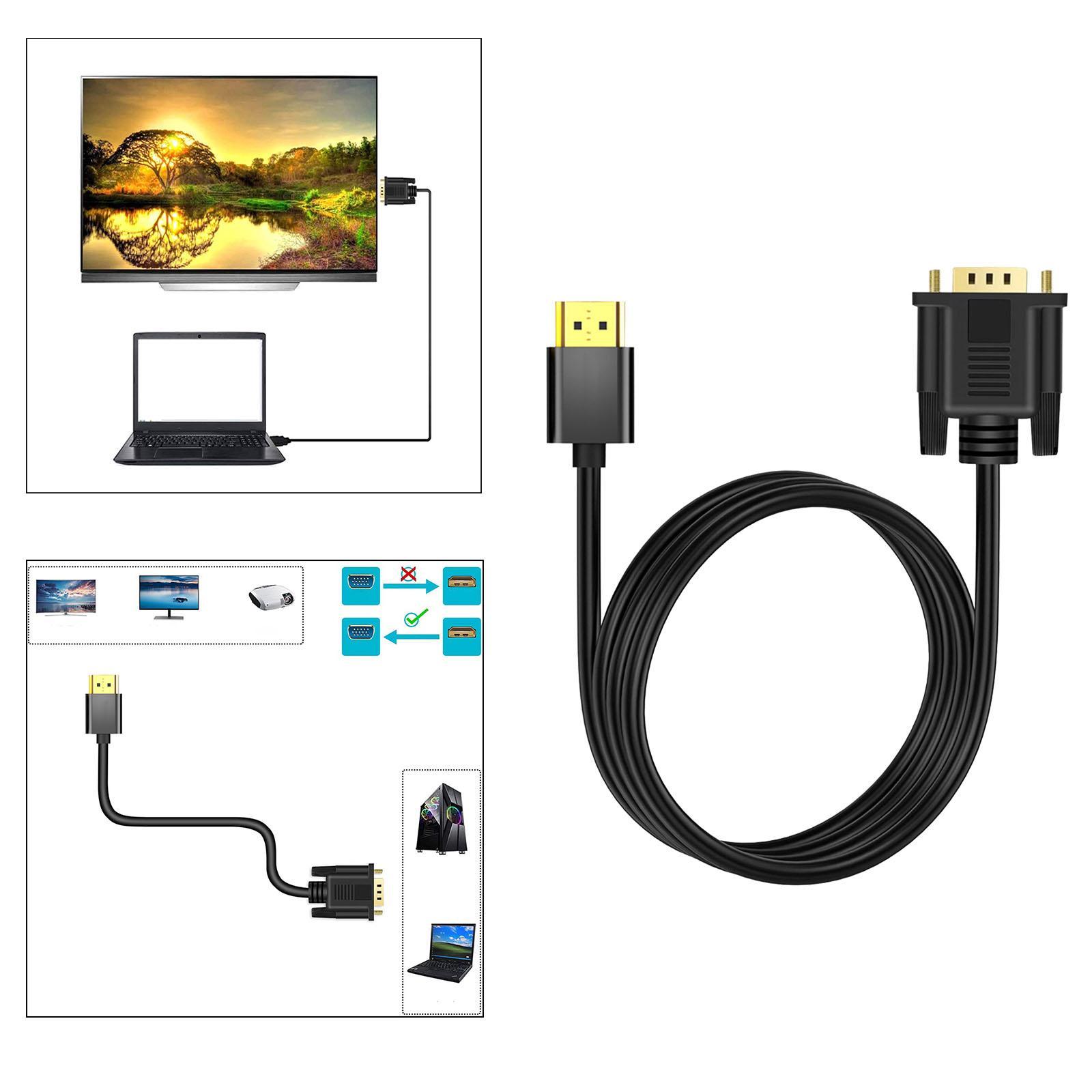 To VGA Cable Male to Male uni directional for Laptop PC Monitor