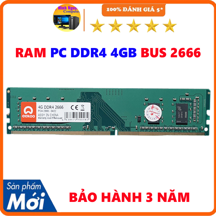 Ram PC Eekoo DDR4 4gb, DDR4 8gb bus 2666 - Hàng chính hãng