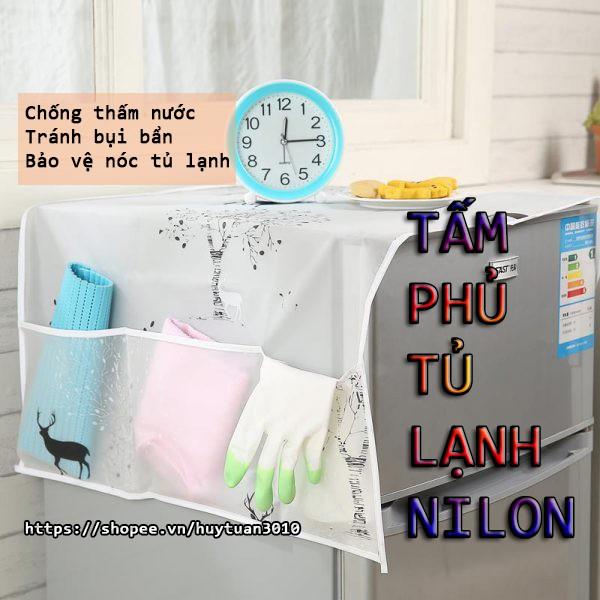 Tấm phủ tủ lạnh nilon chống thấm, chống bụi bảo vệ tủ lạnh bền đẹp