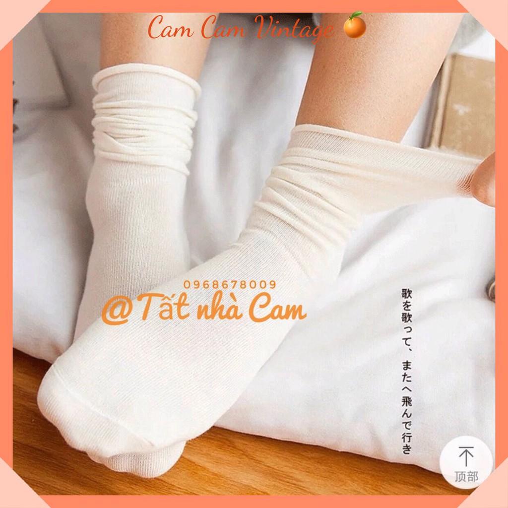 TẤT CAO CỔ NỮ VỚ CAO CỔ NAM CỔ ĐIỂN 2 MÀU ĐEN TRẮNG BASIC