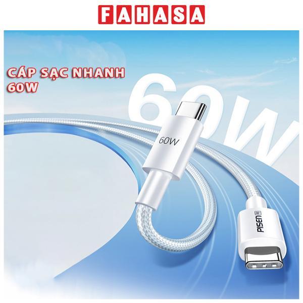 Cáp Sạc iPhone 15 - Linen USB-C 60W 1 m - Pisen LH-CC-PD01-1000