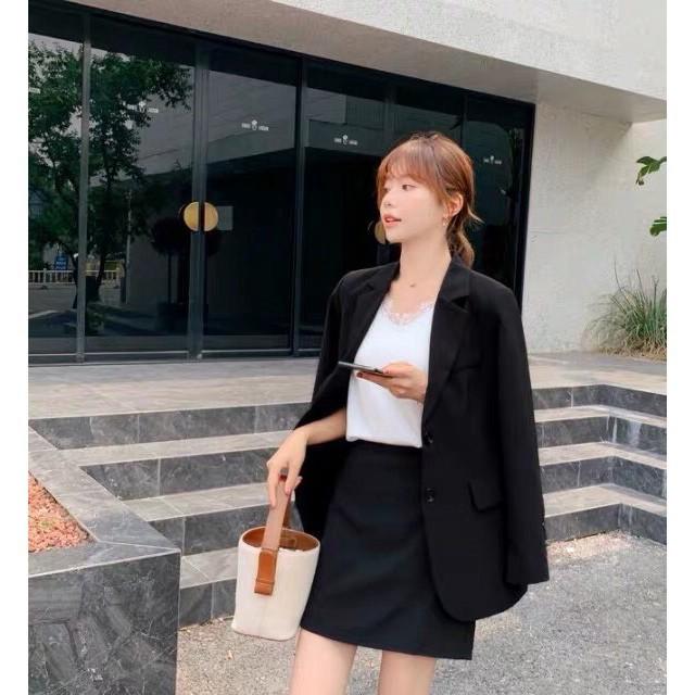 {Amanda}Áo Blazer tay dài màu trơn cho nữ 1 lớp, blazer trơn dài tay nữ- AmandaStore