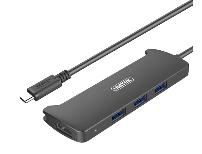BỘ CHIA TYPE C RA 3 USB3.0 + 1 CỔNG HDMI V300A UNITEK HÀNG CHÍNH HÃNG