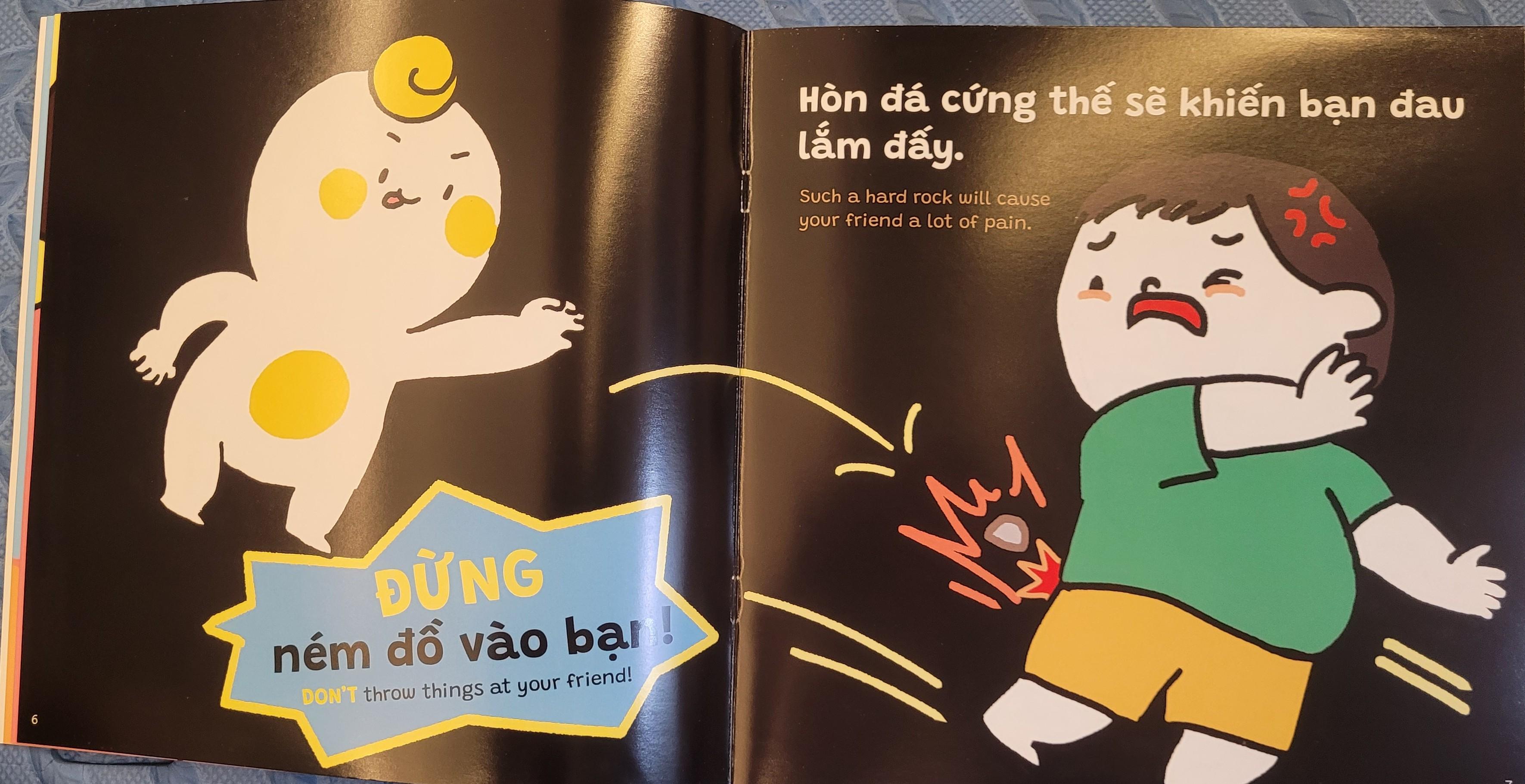 Sách Ehon Miu Bé Nhỏ Phần 3 Song Ngữ - Đừng Ném Đồ Nhé Song Ngữ