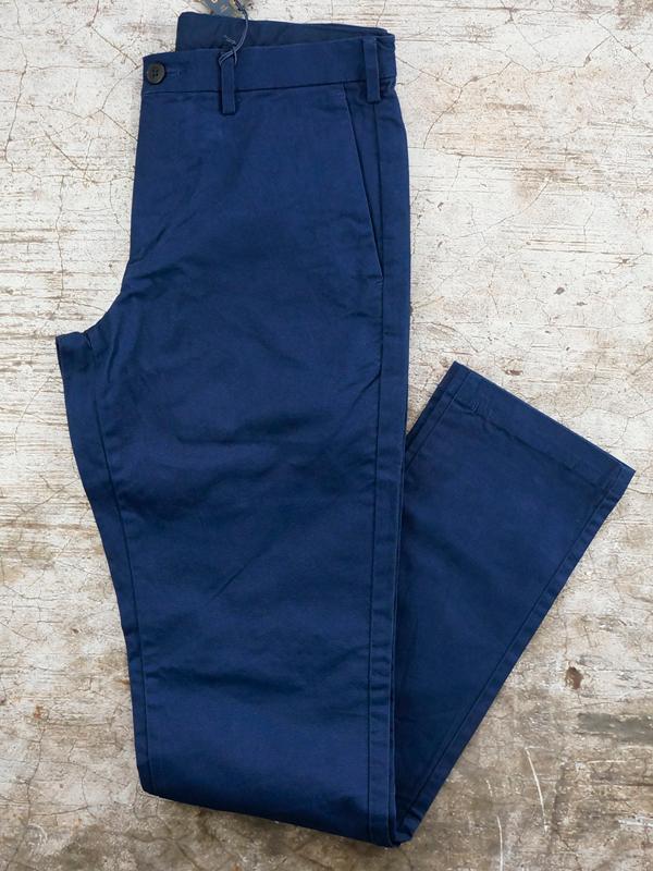 Quần Kaki Nam MEN Slim Fit Chino Flat Front Pants Blue - SIZE 29-33