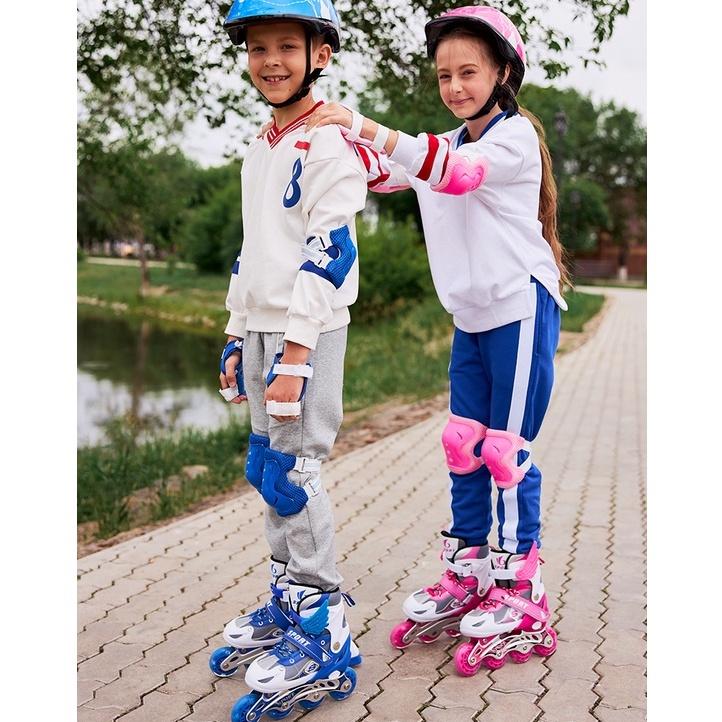 GIÀY patin trẻ em có led dáng thể thao cá tính cho bé trai, bé gái full bảo hộ