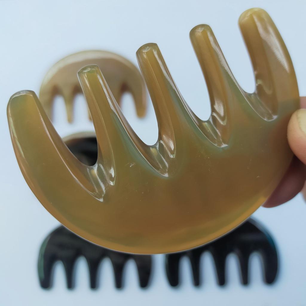Lược sừng răng thưa 5 răng dùng massage ấn huyệt chải êm, lược chải tóc gỡ rối massage đầu | Mỹ Nghệ Phương Chi