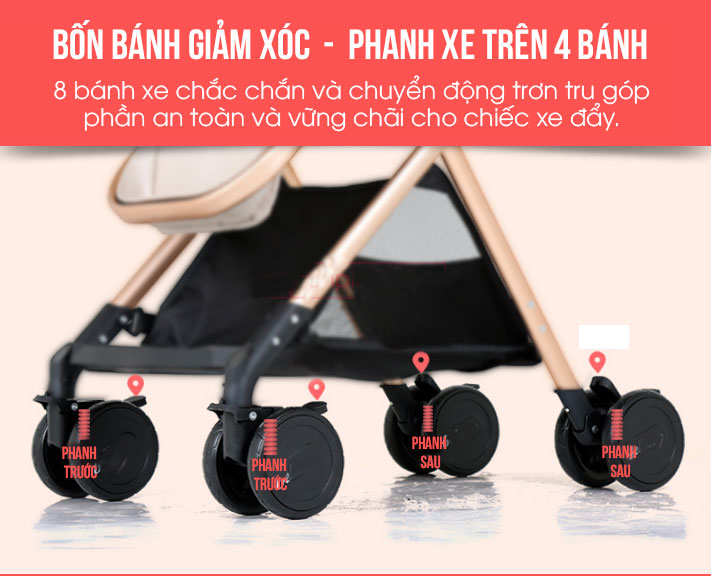 Xe đẩy em bé, Xe đẩy trẻ em cao cấp 2 chiều 3 tư thế A10 gấp gọn và tiện lợi, mẫu mới 2021 - TẶNG KÈM BỘ THẺ HỌC THÔNG MINH 16 CHỦ ĐỀ 416 THẺ CHO BÉ